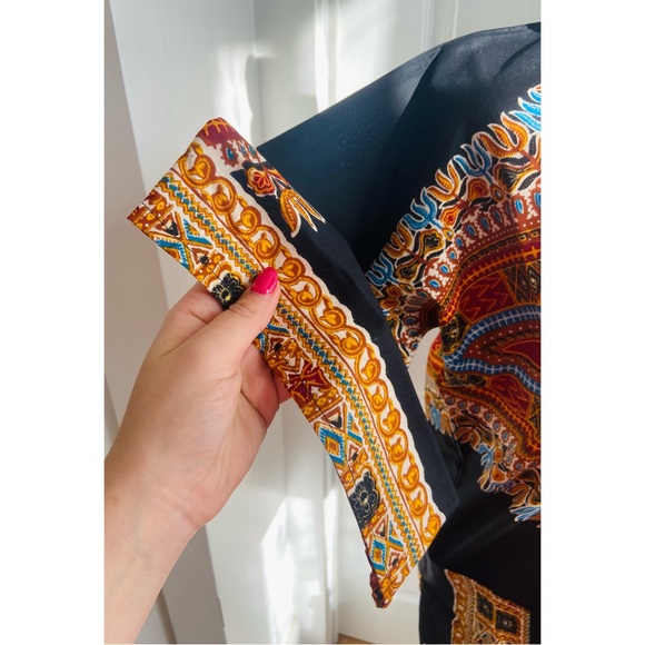 60s-70s African Style Dashiki Short Sleeve Shirt - Picture 6 of 6